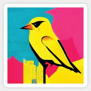 Colourful Canary Abstract Sticker